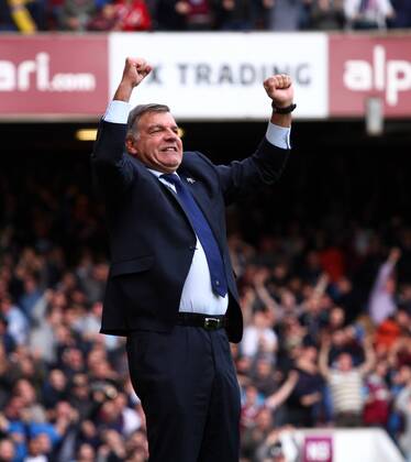 West Ham United v Manchester City . . London, UK . . 25.10.2014 Sam Allardyce (West Ham manager) celebrates the second West Ham goal.