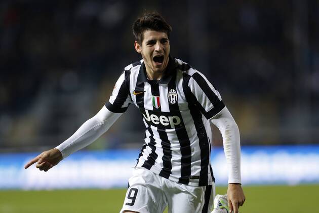 Alvaro Morata Juventus Goal celebration - Empoli 01-11-2014 Stadio Castellani, Football Calcio Serie A 2014 2015 Empoli FC vs Juventus Turin seglingeni