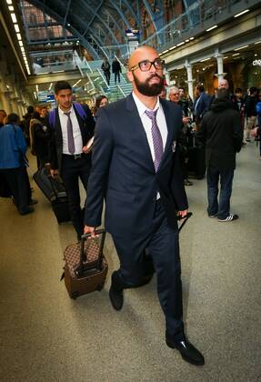 Anderlecht s Anthony Vanden Borre pictured at the arrival of Belgian soccer team RSCA Anderlecht in London St Pancras station, England, Monday 03 November 2014. VIRGINIExLEFOUR  premiumd 34560