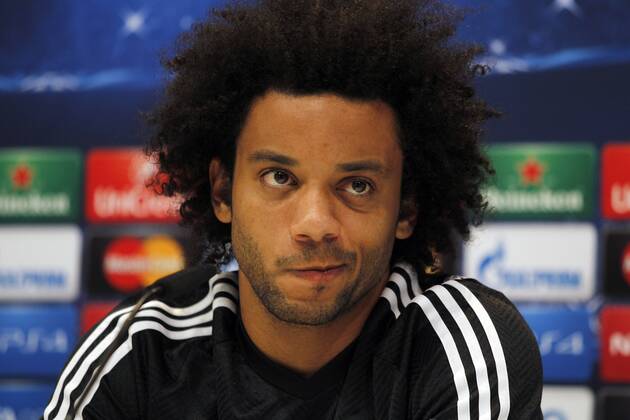 Marcelo at press conference before the Champions League match of Real Madrid xBEATRIZxGUZMANx 