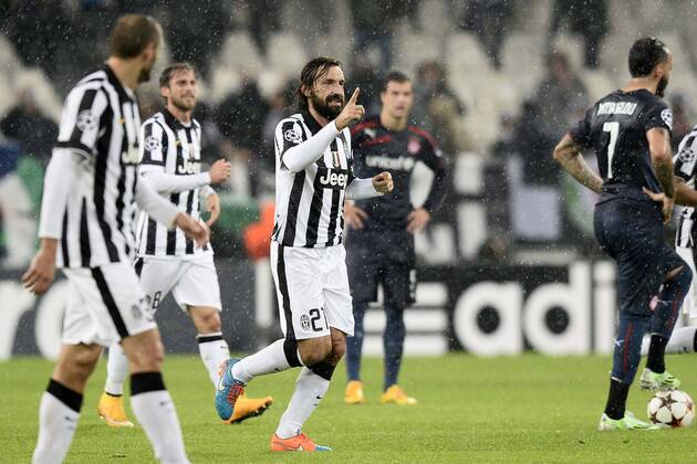 Juventus Turin - Olympiakos Piräus Torjubel Andrea Pirlo Pirlo 