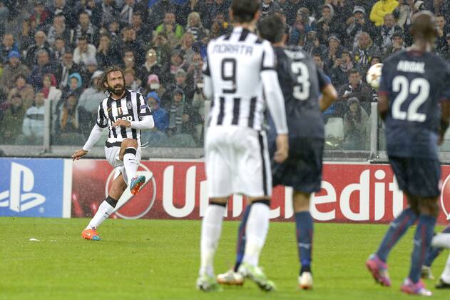 Tor Andrea Pirlo Juventus, goal celebration Juventus Turin - Olympiakos Piräus filippoxalfero