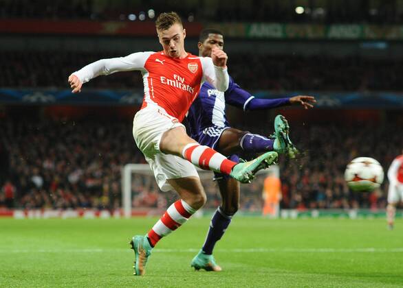 Aktuell Fussball, Champions League, FC Arsenal - RSC Anderlecht Football - 2014 2015 Champions League - Group D: Arsenal vs. Anderlecht Arsenal s Calum Chambers at The Emirates. COLORSPORT ANDREW COWIE 