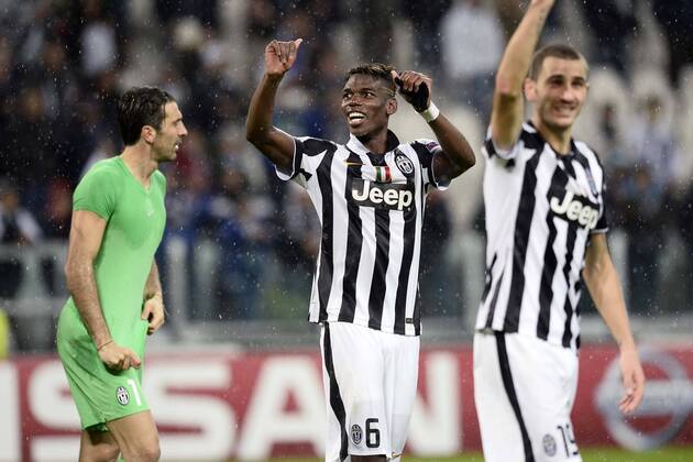 Juventus Turin - Olympiakos Piräus Schlussjubel Paul Pogba 