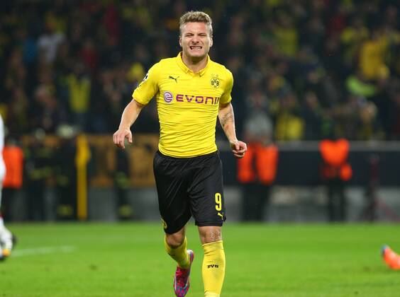 Dienstag 04.11.2014, Saison 2014 2015, UEFA Champions League, 4. Spieltag im Signal Iduna Park, BVB Borussia Dortmund - Galatasaray Istanbul 4:1, Dortmunder Torjubel zum 3:1, Torschütze Ciro Immobile (BVB)