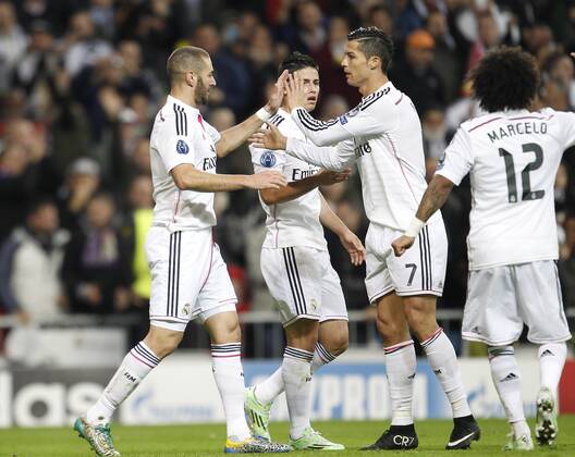 Real Madrid - Liverpool FC . In this picture, Karim Benzema celebrates his goal. xANGELxRIVEROx 