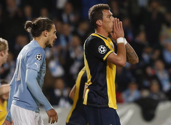 Aktuell Fussball, Champions League, Malmoe FF - Atletico Madrid Malmö FF - Atletico Madrid Mario Mandzukic dejected. xPABLOGARCIAx 