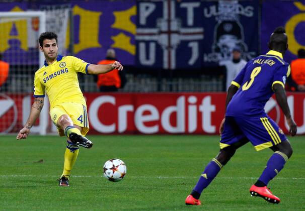SOCCER - CL, Maribor vs Chelsea MARIBOR,SLOVENIA,05.NOV.14 - SOCCER - UEFA Champions League, group stage, NK Maribor vs Chelsea FC. Image shows Cesc Fabregas (Chelsea). 