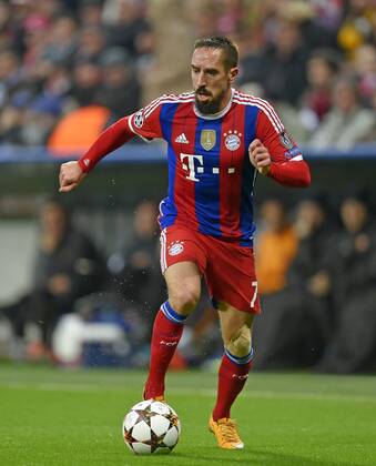 05.11.2014, Fussball Champions League 2014 2015, Vorrunde, 4.Spieltag, FC Bayern München - AS Rom, in der Allianzarena München. Franck Ribery (München) am Ball. 