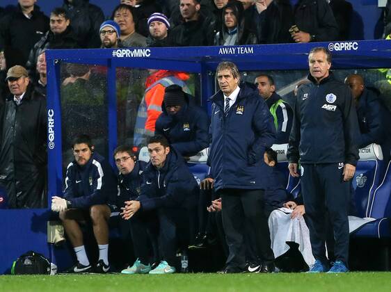 Manchester City s Manuel Pellegrini looks on - Barclays Premier League - Queens Park Rangers vs Manchester City- Loftus Road - London - England - 8th November 2014 - Picture David Klein Sportimage EDITORIAL USE ONLY. No use with unauthorised audio, video, data, fixture lists, club league logos or live services. Online in-match use limited to 120 images, no video emulation. No use in betting, games or single club league player publications.