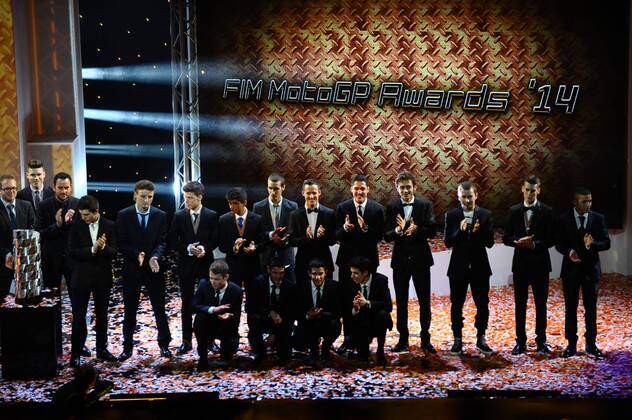 Valencia, SPAIN - FIM Awards Ceremony 2014. In the picture: All the winners at the awards ceremony of the FIM 