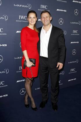Ole Bischof mit Frau Ina beim Laureus Medien Preis 2014 im Grand Hyatt. Berlin, 12.11.2014 Foto:xR.xHardex xFuturexImage