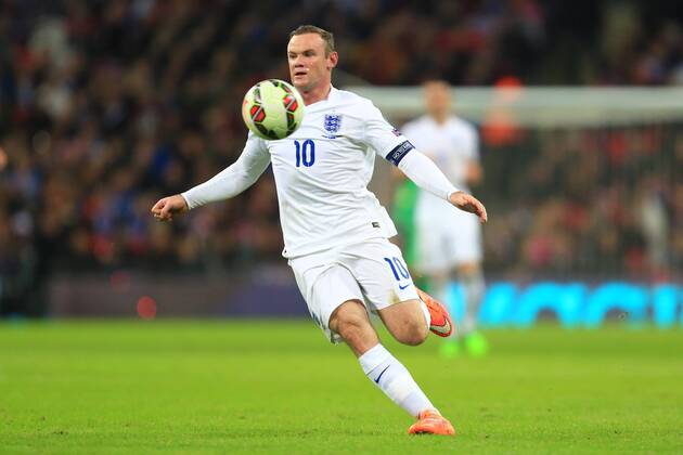 Wayne Rooney of England - England vs. Slovenia - UEFA Euro 2016 Qualifying - Wembley Stadium - London - 15 11 2014 Pic Philip Oldham Sportimage EDITORIAL USE ONLY. No use with unauthorised audio, video, data, fixture lists, club league logos or live services. Online in-match use limited to 120 images, no video emulation. No use in betting, games or single club league player publications.