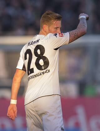 Mönchengladbach, 22.11.2014, Borussia Park Andre Hahn (BMG) im Sonnenlicht VfL Borussia Mönchengladbach - Eintracht Frankfurt mm