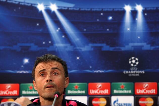 Aktuell Fußball, Champions League, Pk FC Barcelona Barcelona s coach Luis Enrique takes part in a press conference in Nicosia on November 24, 2014
