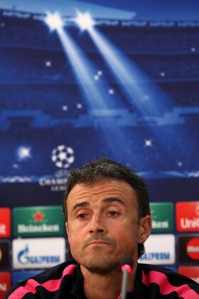 Aktuell Fußball, Champions League, Pk FC Barcelona Barcelona s coach Luis Enrique takes part in a press conference in Nicosia on November 24, 2014