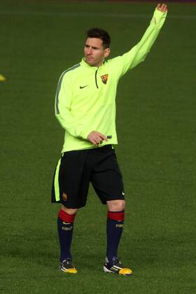 Aktuell Fußball, Champions League, Training FC Barcelona Lionel Messi of Barcelona FC before the game on November 24,2014