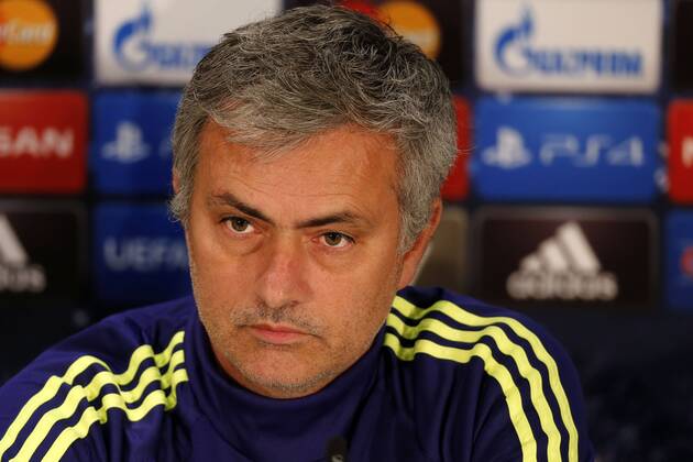 Düsseldorf , Deutschland, UEFA Champions League , 5. Spieltag, Matchday 5 , FC Schalke 04 - Chelsea FC Pressekonferenz Chelsea FC im Lindner Airports-Hotel in Düsseldorf am 24.11. 2014 Chelsea FC Cheftrainer Jose MOURINHO (CFC)
