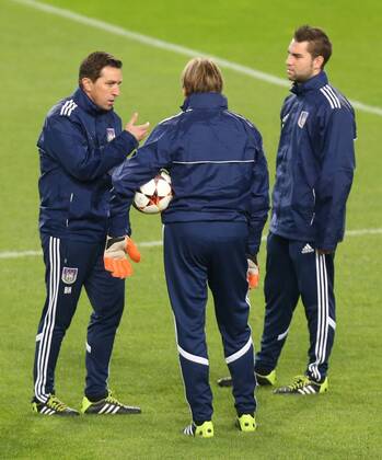 - BRUSSELS, BELGIUM: Anderlecht s head coach Besnik Hasi gestures during a training session of Belgian soccer team RSCA Anderlecht, in Brussels, Tuesday 25 November 2014. Tomorrow Anderlecht is playing against Turkish team Galatasaray on day 5 of the group stage of the UEFA Champions League competition, in group D. VIRGINIExLEFOUR  x04508912x
