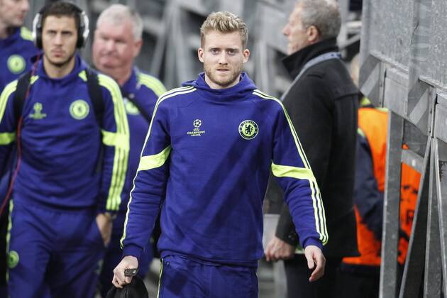 Andre Schuerrle (FC Chelsea 14) bei der Ankunft FC Schalke 04 vs FC Chelsea, Fussball, Champions-League, 25.11.2014 , EP_JSE