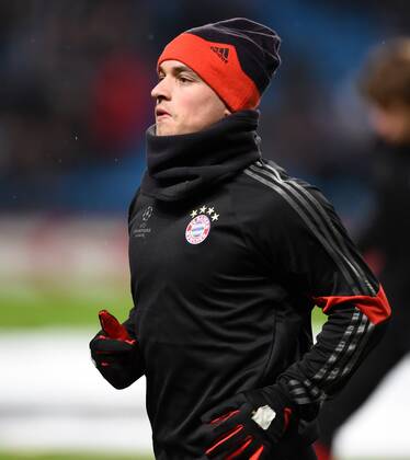 FUSSBALL CHAMPIONS LEAGUE SAISON 2014 2015 VORRUNDE Manchester City - FC Bayern Muenchen 25.11.2014 Xherdan Shaqiri (FC Bayern Muenchen) 
