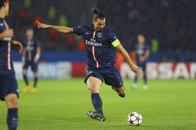 Zlatan Ibrahimovic (PSG) FOOTBALL : Paris Saint Germain vs AJAX Amsterdam - Champions League - 25 11 2014 GwendolineLeGoff Panoramic 