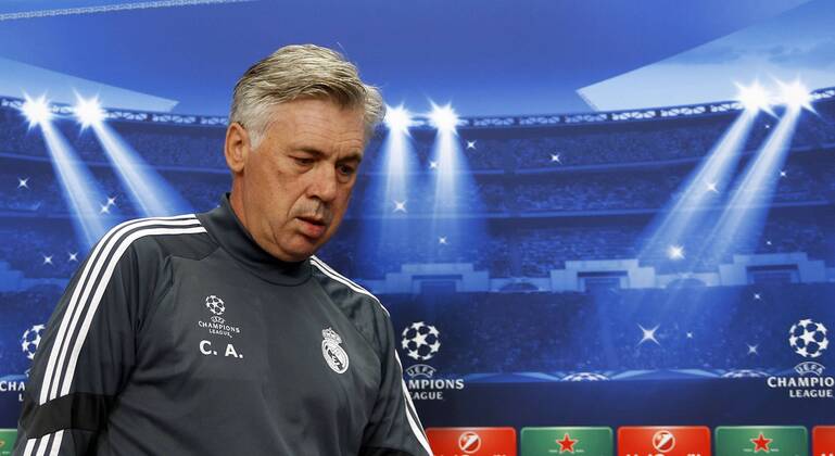 Carlo Ancelotti. Press conference of Real Madrid before Champions League match . In this picture, Carlo Ancelotti. xBEATRIZxGUZMANx 