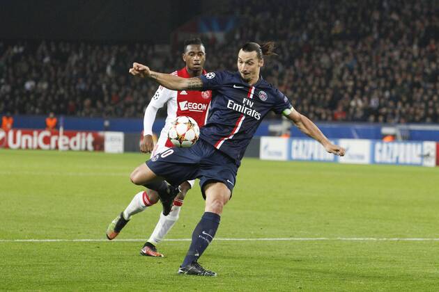 Zlatan Ibrahimovic (PSG) FOOTBALL : Paris Saint Germain vs AJAX Amsterdam - Champions League - 25 11 2014 GwendolineLeGoff Panoramic 