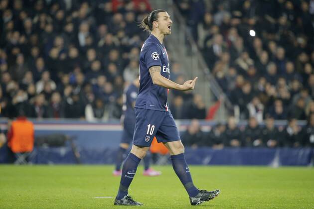 Zlatan Ibrahimovic (psg) FOOTBALL : PSG vs Ajax Amsterdam - Ligue des Champions - 25 11 2014 StephaneAllaman Panoramic 