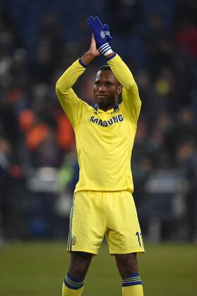 25.11.2014, Fussball, Saison 2014 15, UEFA Champions League, Vorrunde, FC Schalke 04 - FC Chelsea Jubel Didier Drogba (FC Chelsea)