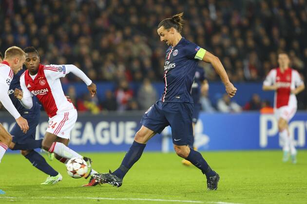 Zlatan Ibrahimovic (PSG) FOOTBALL : Paris Saint Germain vs AJAX Amsterdam - Champions League - 25 11 2014 GwendolineLeGoff Panoramic 