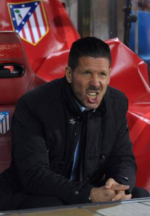 Aktuell Fussball, Champions League, Atletico Madrid - Olympiakos Piräus Atletico de Madrid Coach, Diego Pablo Simeone - SIMEONE. Round 5 of the CHAMPIONS league soccer match between Atletico de Madrid - Olympiacos FC at the Vicente Calderon estadium Madrid - Spain by November 26 2014. 