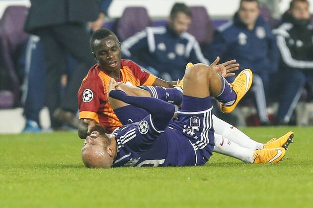 - BRUSSELS, BELGIUM: Galatasaray s Bruma and Anderlecht s Anthony Vanden Borre pictured during a game between Belgian soccer team RSCA Anderlecht and Turkish team Galatasaray, in Brussels, in the Constant Vanden Stock stadium, Wednesday 26 November 2014, on the fifth day of the group stage of the UEFA Champions League competition, in group D. THIERRYxROGE  x04509542x