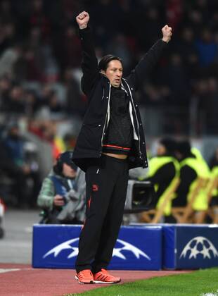 26.11.2014, Fussball, Saison 2014 15, UEFA Champions League, Vorrunde, Bayer 04 Leverkusen - AS Monaco Trainer Roger Schmidt (Bayer 04 Leverkusen)