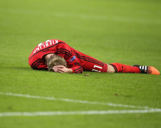 Stefan Kießling, Bayer 04 Leverkusen, Aktion, Einzelbild Leverkusen, Fussball, Herren, UEFA Champions League, Saison 2014 2015, Spieltag 5, Gruppe C , Bayer 04 Leverkusen vs AS Monaco, 26.11.2014, BayArena leverkusen,