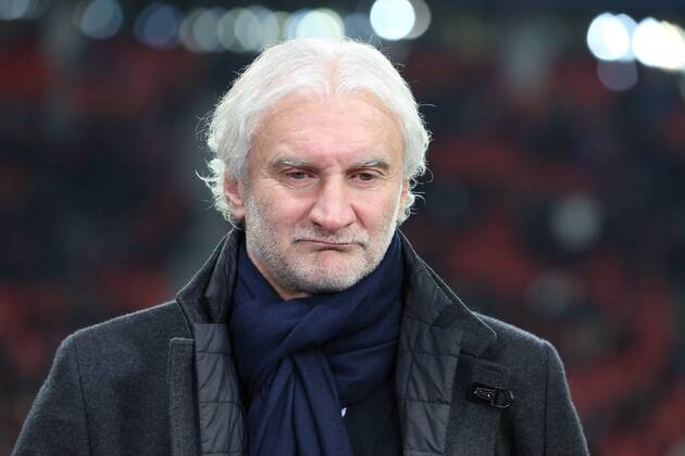 Sportlicher Leiter Rudi Voeller (Bayer 04 Leverkusen) Bayer 04 Leverkusen vs AS Monaco, Fussball, Champions-League, 26.11.2014 , EP_JSE