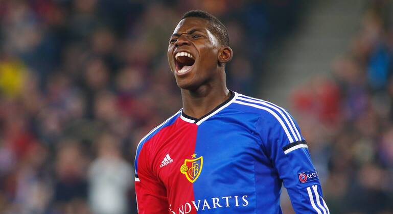 26.11.2014 St Jakob Park Basel ,SCHWEIZ , Saison 2014 2015 Herren UEFA Champions League Gruppenphase FC Basel - Real Madrid CF Donald Breel Embolo (FC Basel) © Manuel Geisser 