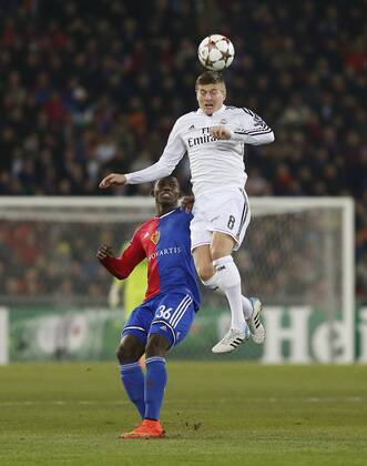 Champions League match between FC Basel and Real Madrid. In this picture, Toni Kroos and Breel-Donald Embolo. xBEATRIZxGUZMANx 