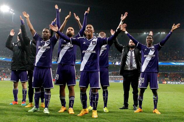 Players of RSC Anderlecht celebrating - 26 11 2014 PhotoNewsx 