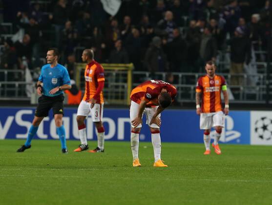 UEFA Champions League Group D football match between Anderlecht and Galatasaray at Constant Vanden Stock Stadium on November 26, 2014 in Brussel, Belgium Score: Anderlecht 2 - Galatasaray 0 Pictured: Burak Yilmaz of Galatasaray. 