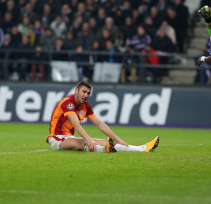 UEFA Champions League Group D football match between Anderlecht and Galatasaray at Constant Vanden Stock Stadium on November 26, 2014 in Brussel, Belgium Score: Anderlecht 2 - Galatasaray 0 Pictured: Burak Yilmaz of Galatasaray. 