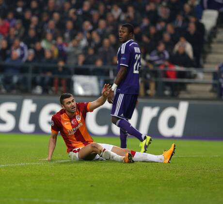 UEFA Champions League Group D football match between Anderlecht and Galatasaray at Constant Vanden Stock Stadium on November 26, 2014 in Brussel, Belgium Score: Anderlecht 2 - Galatasaray 0 Pictured: Burak Yilmaz of Galatasaray. 