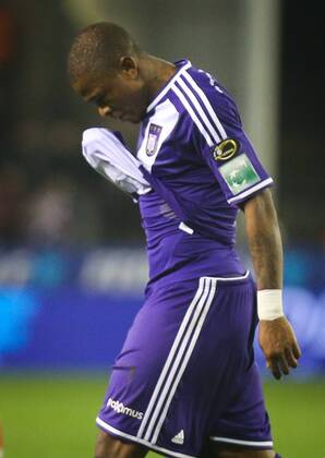 - MOUSCRON, BELGIUM: Anderlecht s Cyriac Gohi Bi Zoro looks dejected during the Jupiler Pro League match between Royal Mouscron-Peruwelz and RSC Anderlecht, in Mouscron, Saturday 06 December 2014, on day 18 of the Belgian soccer championship. VIRGINIExLEFOUR  x04515819x