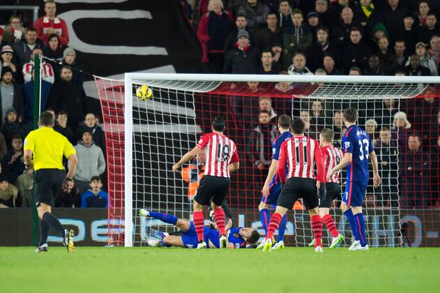 Aktuell FuÃŸball, England, Premier League, FC Southampton - Manchester United 08.12.2014. Southampton, England. Premier League. Southampton versus Manchester United ManU Graziano Pelle scores for Southampton to make it 1-1. xMikexFrenchx  ActionPlus11581823