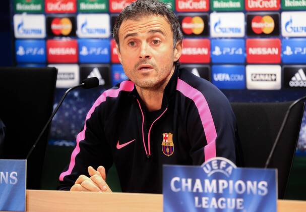Barcelona, Spain - Luis Enrique in the press conference PK Pressekonferenz after the the training held in the sports city of FCB, on 09 December 2014. -- FC Barcelona Training Session  - ZUMAn230