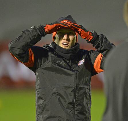 09.12.2014, Fussball Champions League 2014 2015, Vorrunde, 5.Spieltag, FC Bayern München - Moskau, Training FC Bayern München am Vortag, Bastian Schweinsteiger (München). 