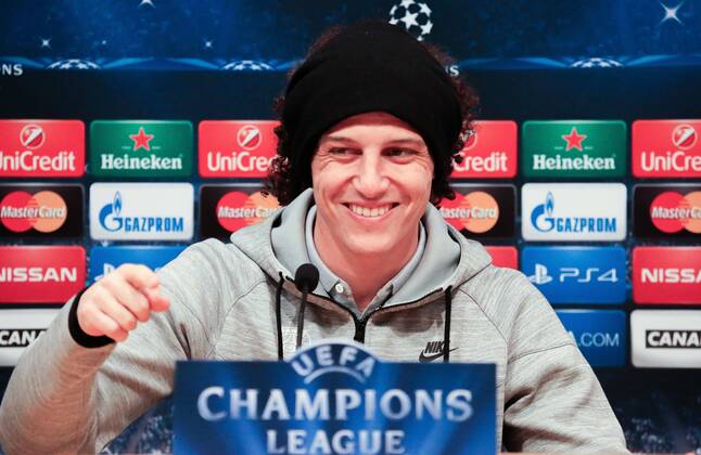 Dec. 09, 2014 - Barcelona - David Luiz in the conference press before the training held in the Camp Nou, before the Champions League match against FC Barcelona Barca on 09 December 2014. PK of FC Paris Saint Germain PSG.  - ZUMAn230