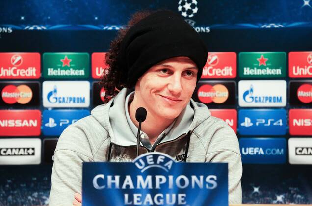 Dec. 09, 2014 - Barcelona - David Luiz in the conference press before the training held in the Camp Nou, before the Champions League match against FC Barcelona Barca on 09 December 2014. PK of FC Paris Saint Germain PSG.  - ZUMAn230