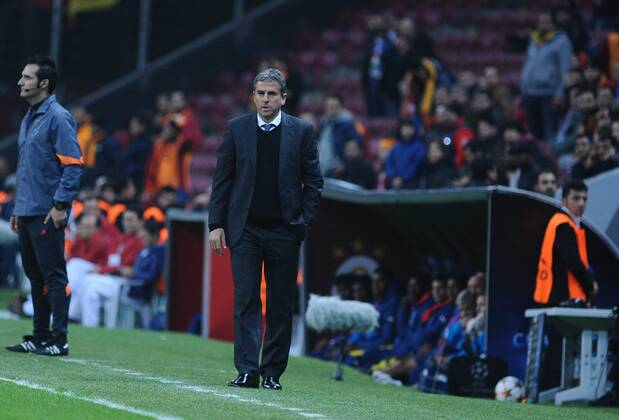 UEFA Champions League Group D match between Galatasaray and Arsenal at Turk Telekom Arena Stadium on December 09, 2014 in Istanbul, Turkey Pictured: Coach Hamza Hamzaoglu of Galatasaray. 