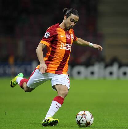UEFA Champions League Group D match between Galatasaray and Arsenal at Turk Telekom Arena Stadium on December 09, 2014 in Istanbul, Turkey Pictured: Tarik Camdal of Galatasaray. 